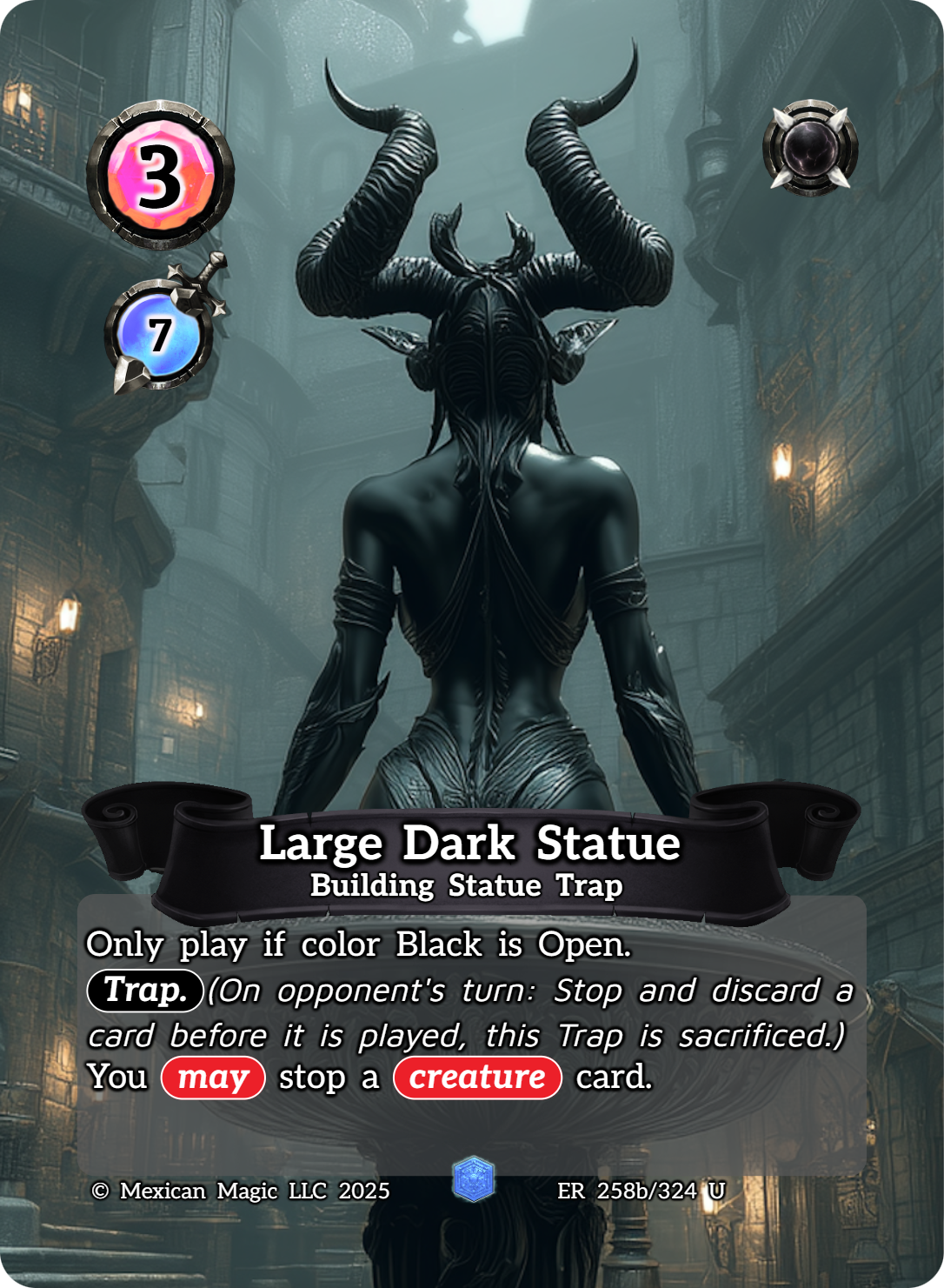 Large Dark Statue